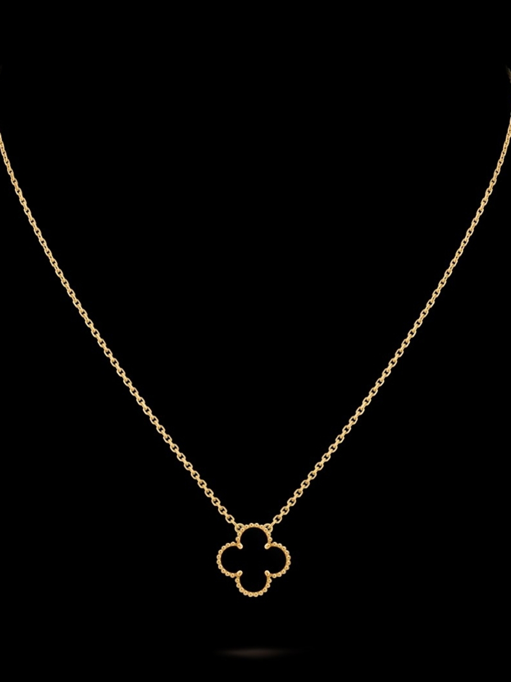 Gold Clover Pendant Necklace - Women's Jewelry Van Cleef